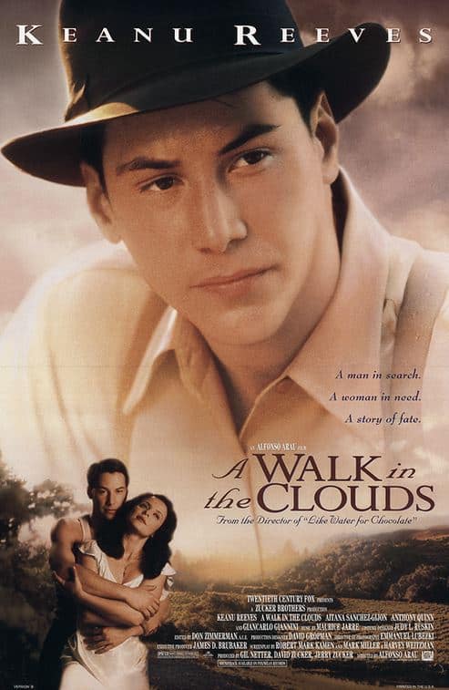 "A Walk in the Clouds" movie poster, featuring Keanu Reeves.