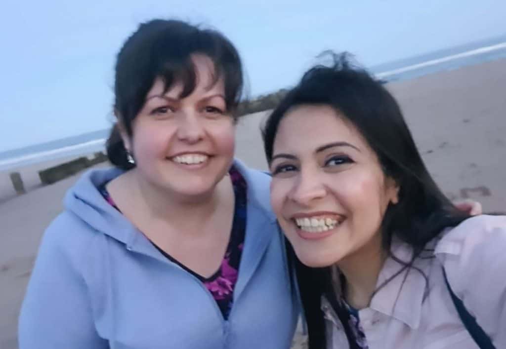 Rebeca Duriga and her Egyptian friend.