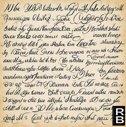 Example of cursive writing.