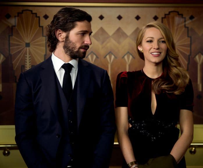 Main characters from the film "The Age of Adaline" in an elevator.
