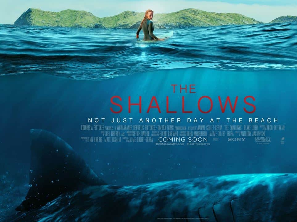 Poster of "The Shallows" film.