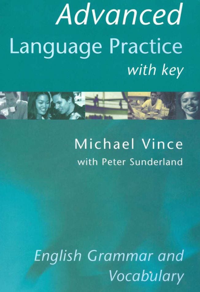 Vince's "Advanced Language Practice" book cover.