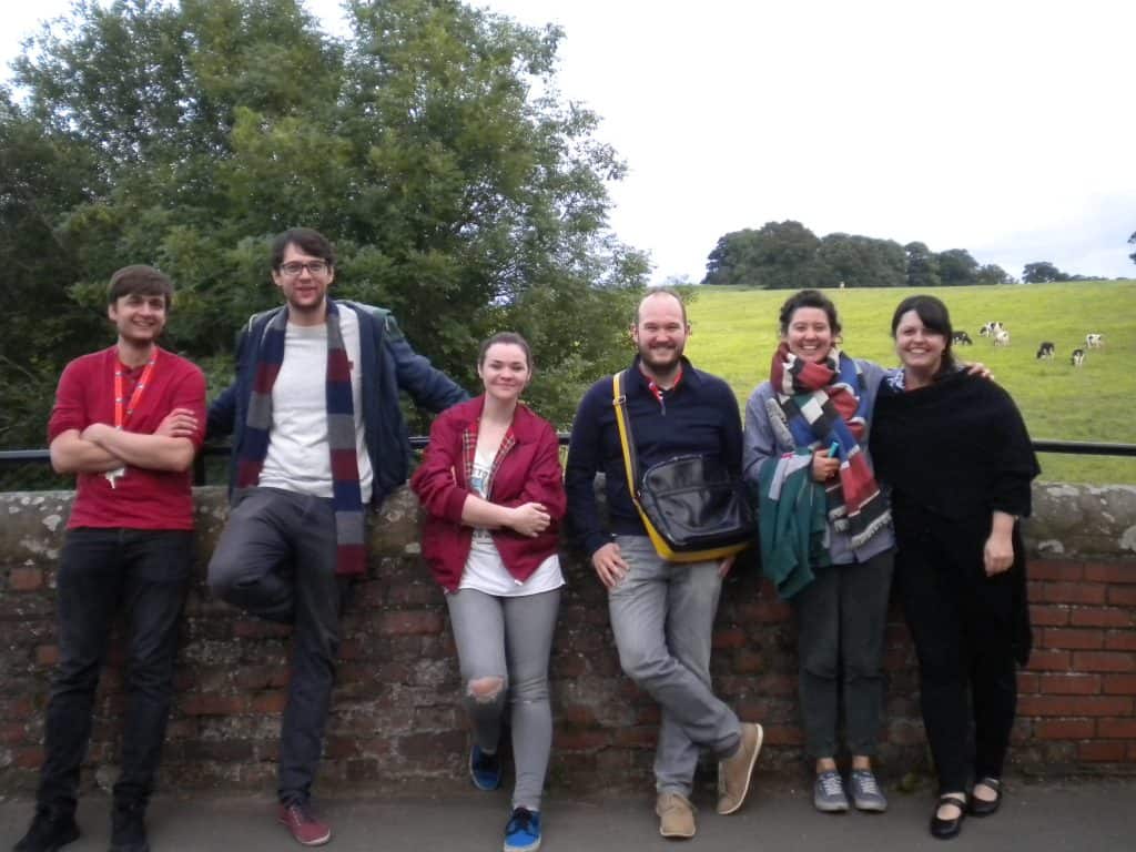 Rebeca Duriga with a group of colleagues in England.