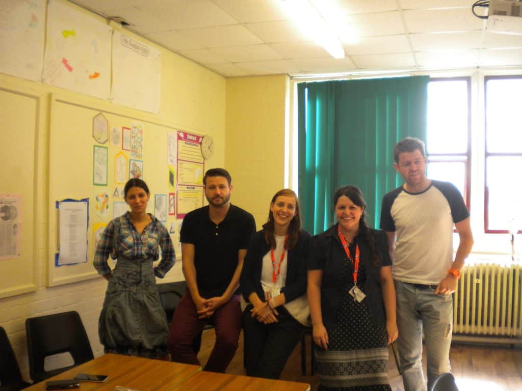 Rebeca Duriga with colleagues in Ellesmere.