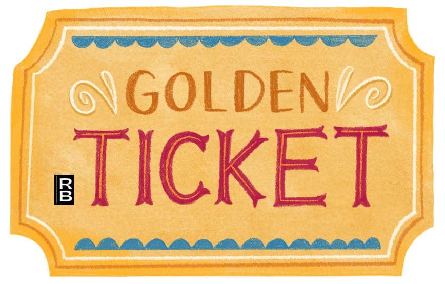 A golden ticket.