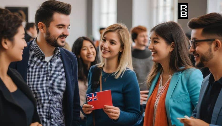 People at a language exchange event.