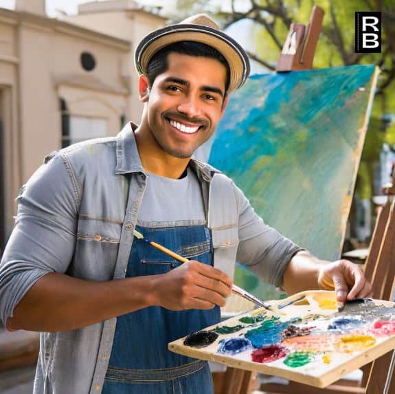 A painter and his palette.