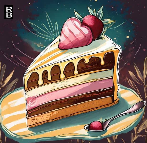 A delicious piece of cake.