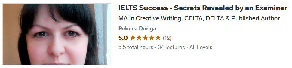 Rebeca Duriga's Udemy IELTS course.